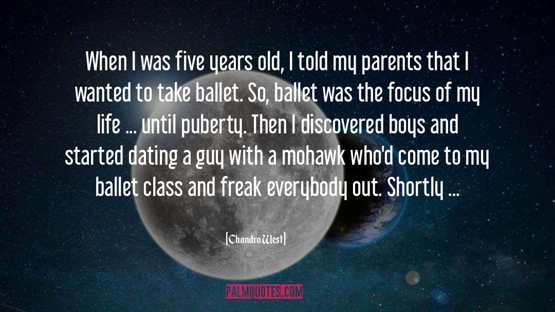 Puberty quotes by Chandra West