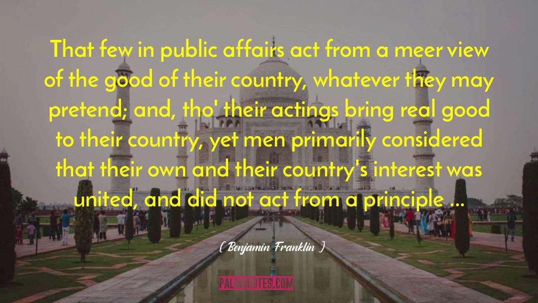 Public Affairs quotes by Benjamin Franklin