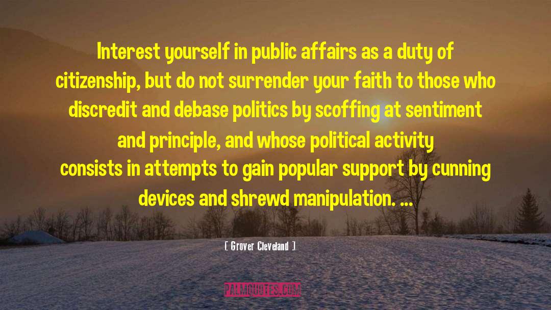 Public Affairs quotes by Grover Cleveland