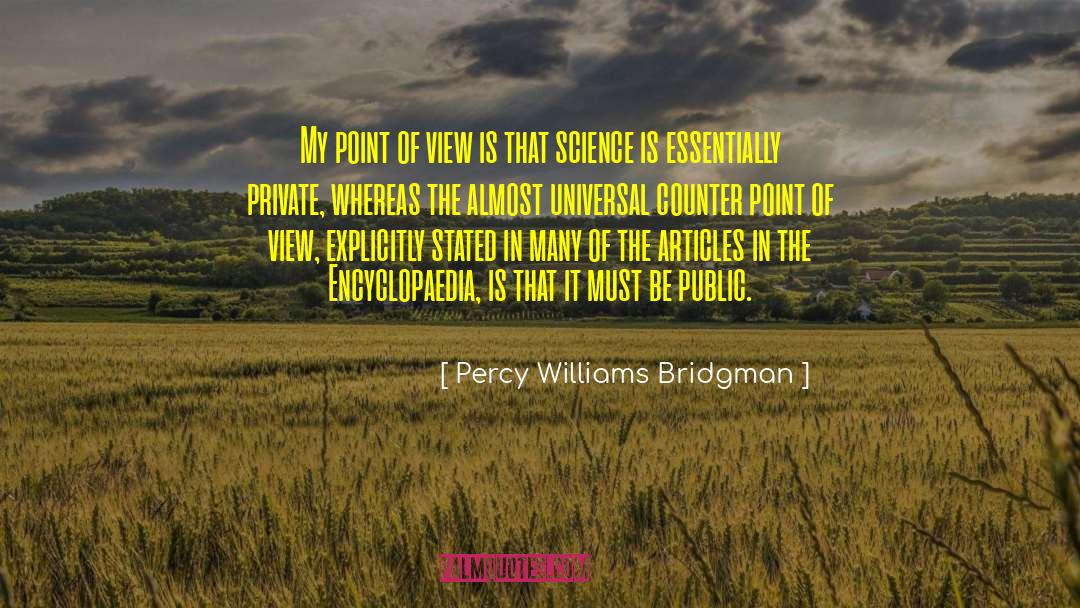 Public Assembly quotes by Percy Williams Bridgman