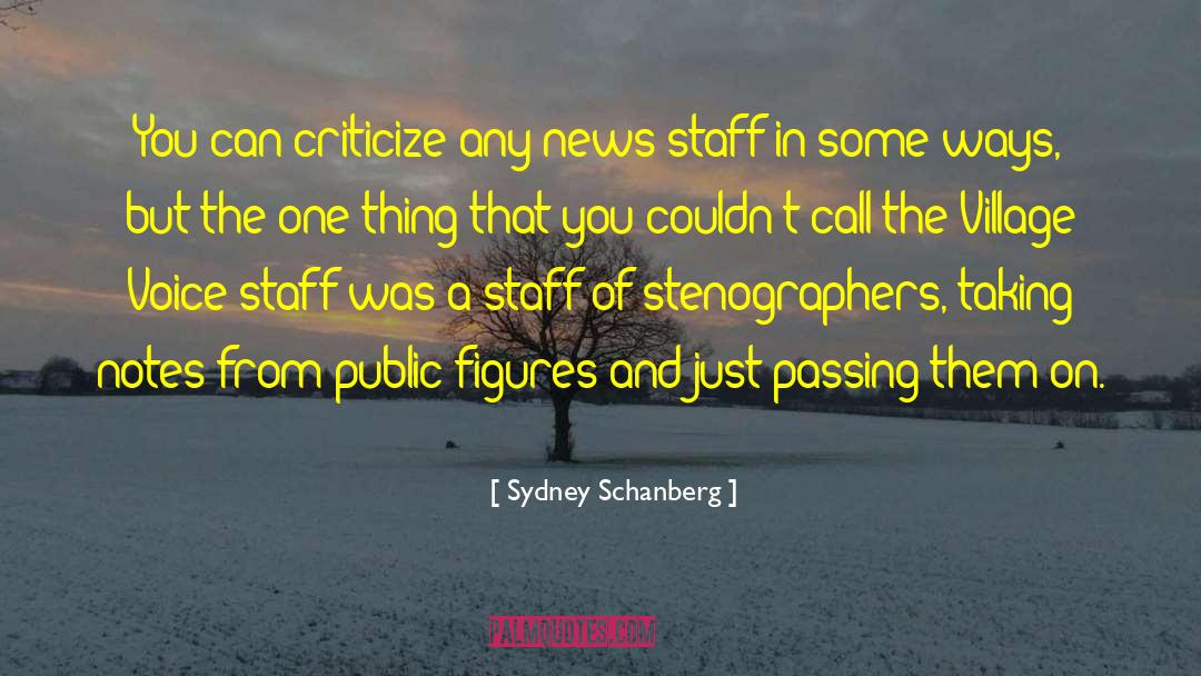 Public Figures quotes by Sydney Schanberg
