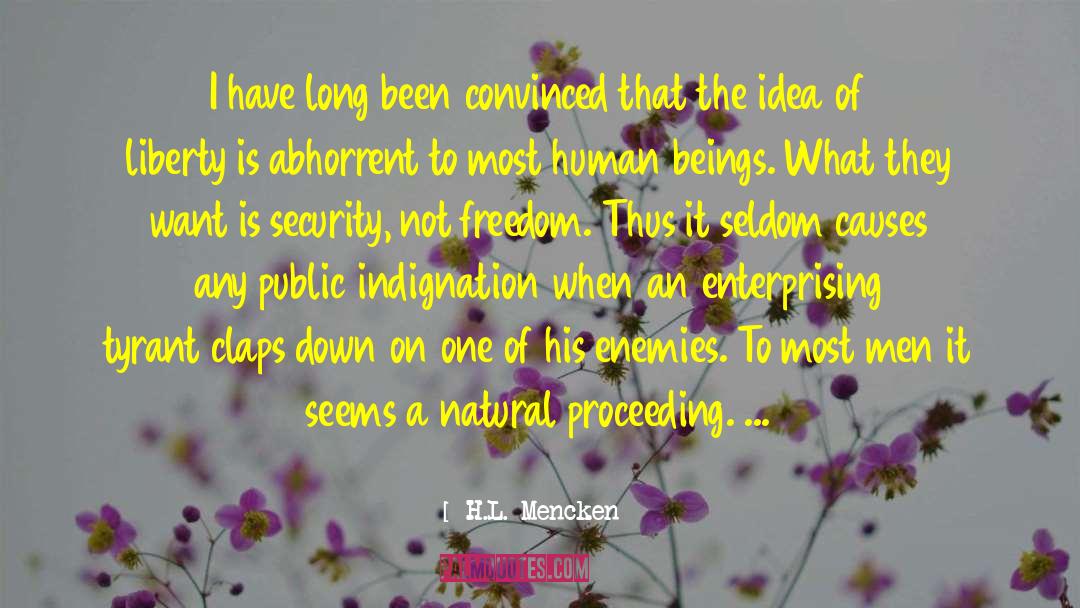 Public Indirect quotes by H.L. Mencken