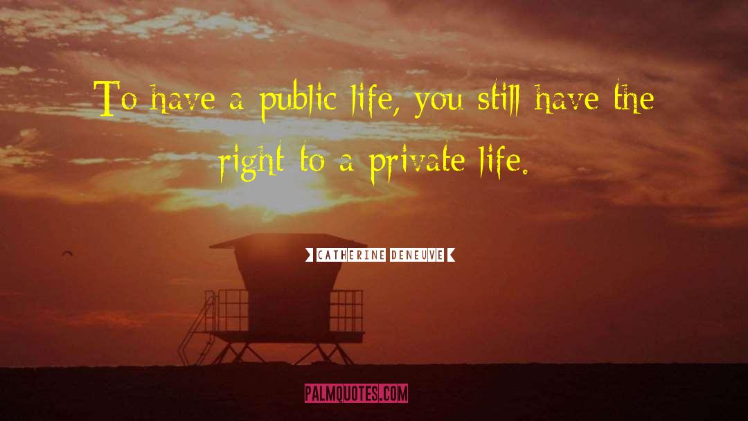 Public Life quotes by Catherine Deneuve