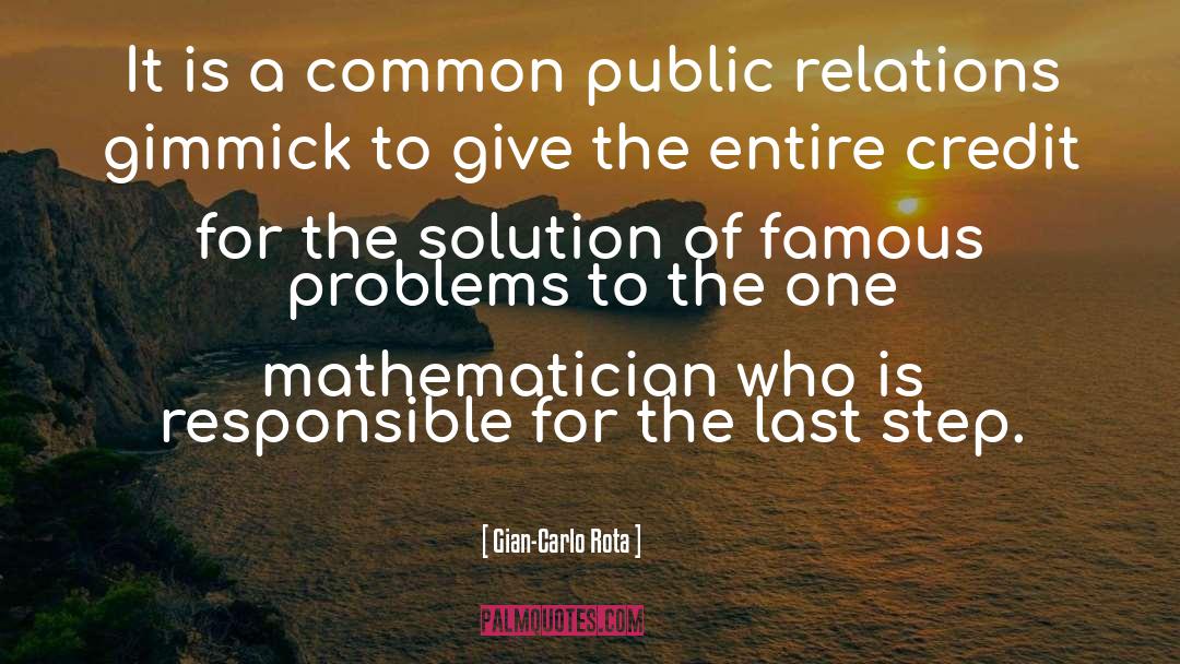 Public Relations quotes by Gian-Carlo Rota