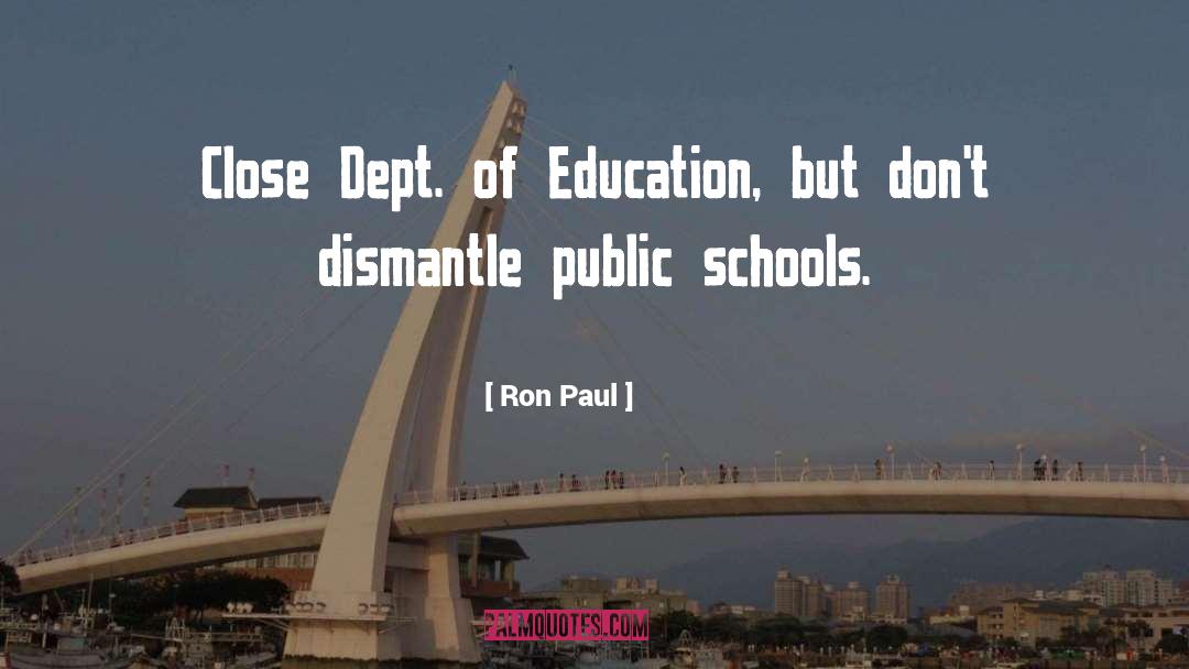 Public School quotes by Ron Paul