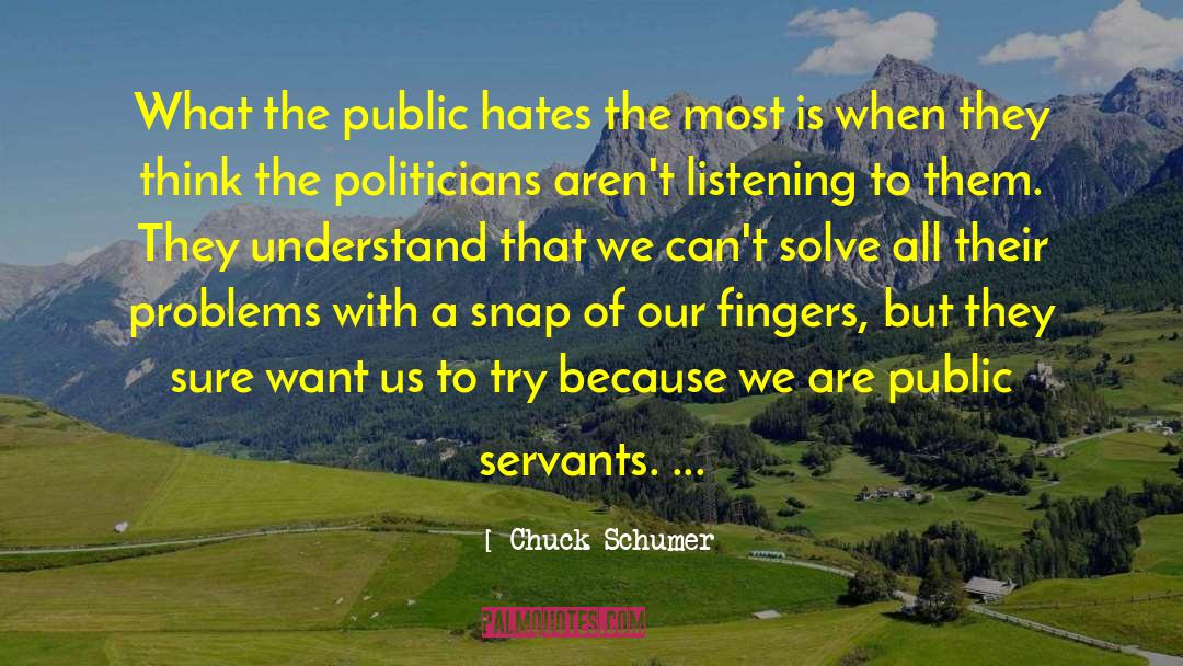 Public Servants quotes by Chuck Schumer