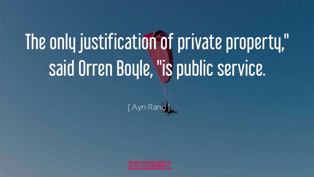 Public Service quotes by Ayn Rand