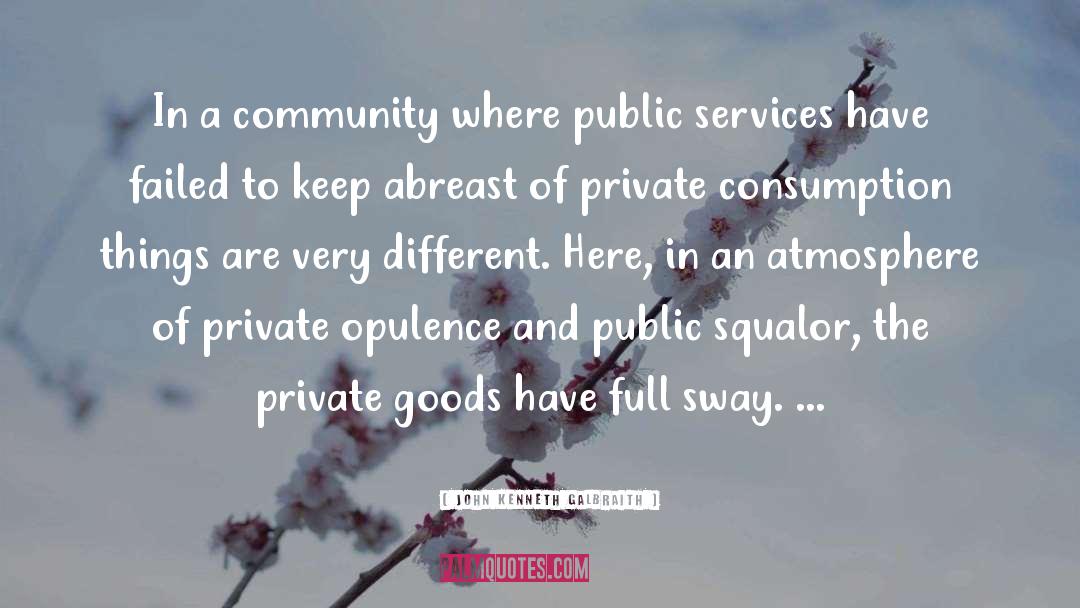 Public Services quotes by John Kenneth Galbraith