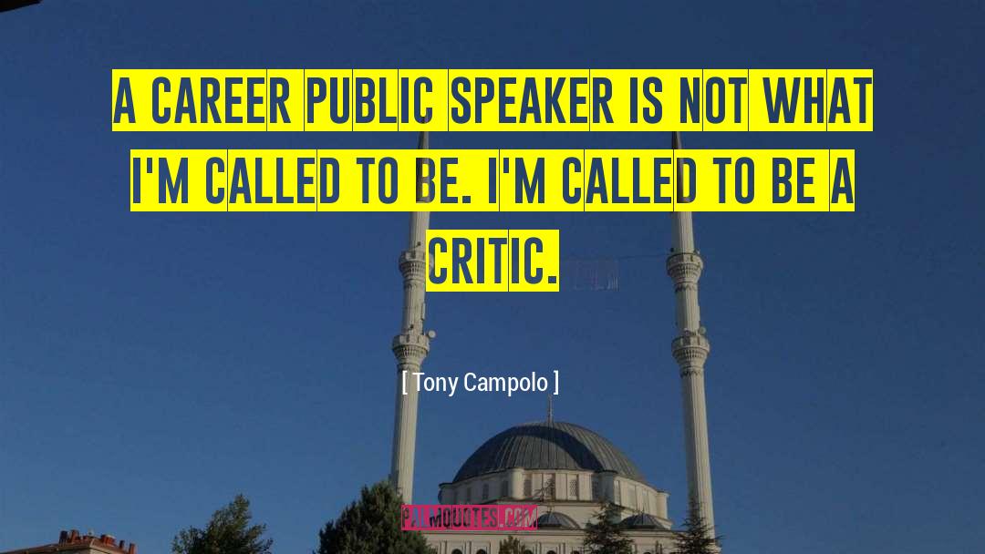 Public Speaker quotes by Tony Campolo