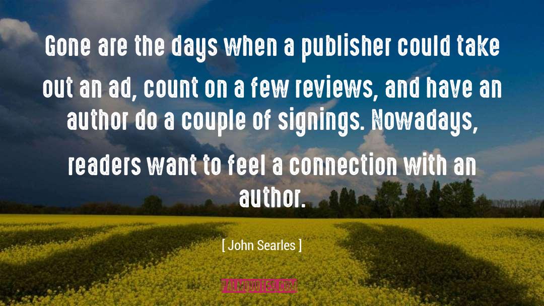 Publisher quotes by John Searles