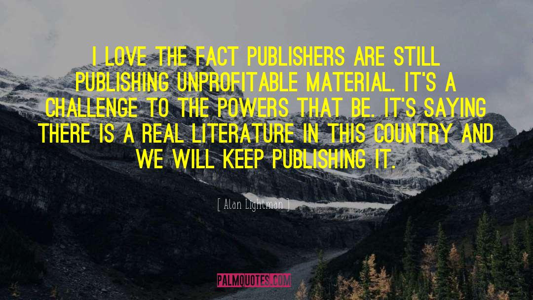Publishers quotes by Alan Lightman