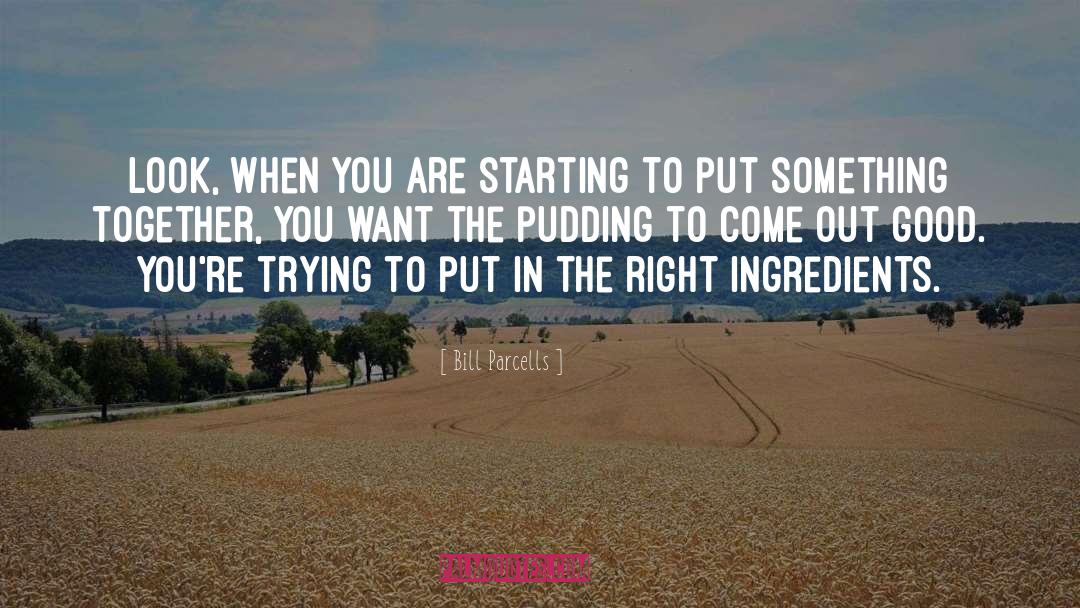 Pudding quotes by Bill Parcells