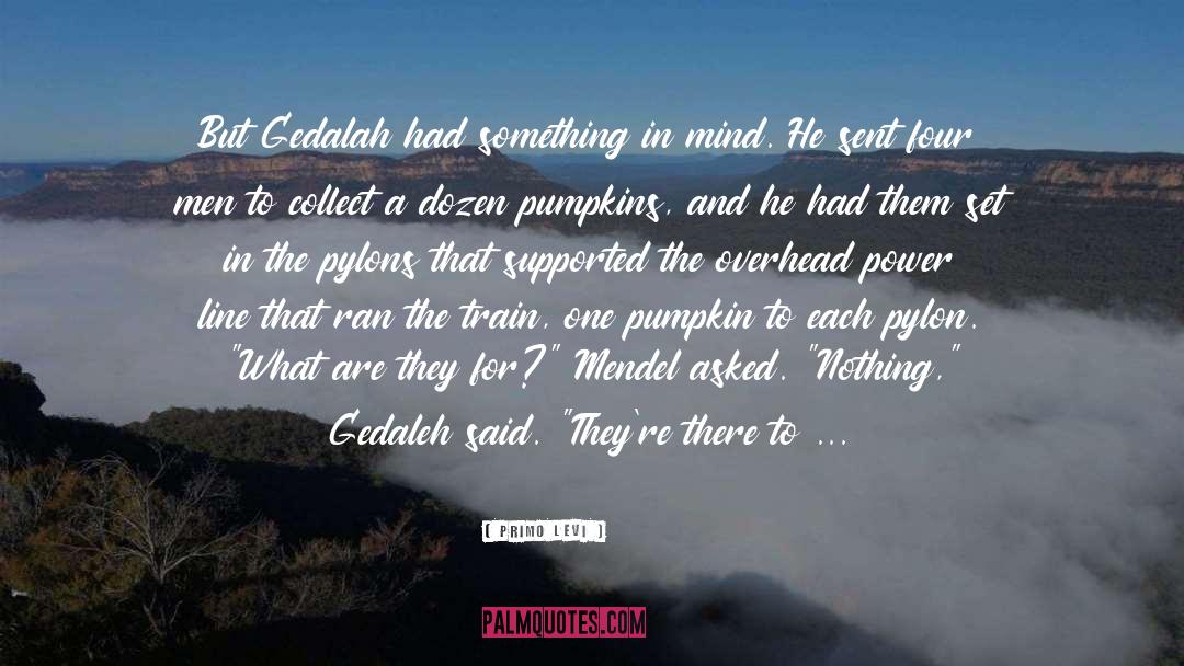 Pumpkins quotes by Primo Levi
