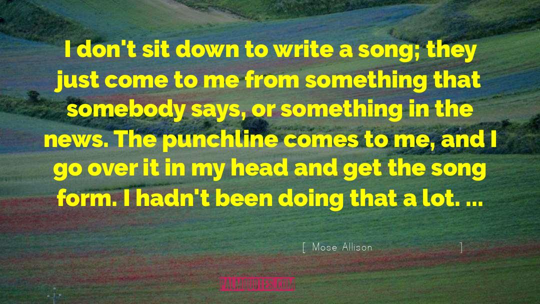 Punchline quotes by Mose Allison