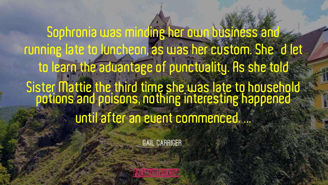 Punctuality quotes by Gail Carriger