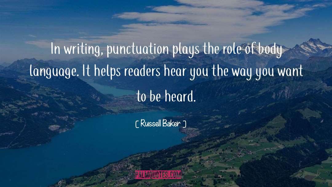 Punctuation quotes by Russell Baker