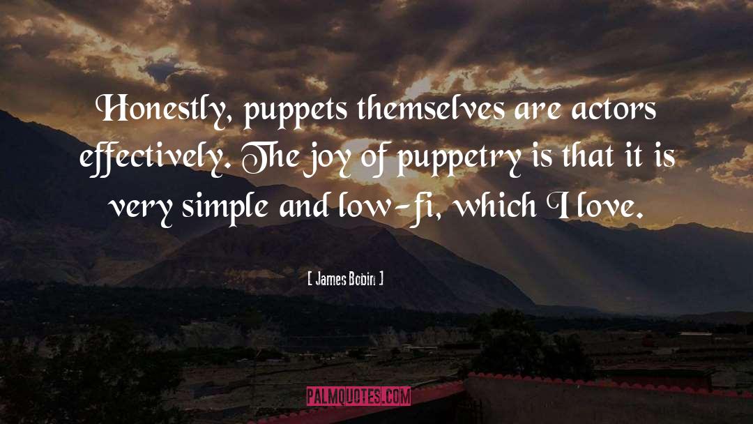 Puppetry quotes by James Bobin