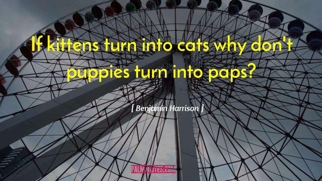 Puppies quotes by Benjamin Harrison