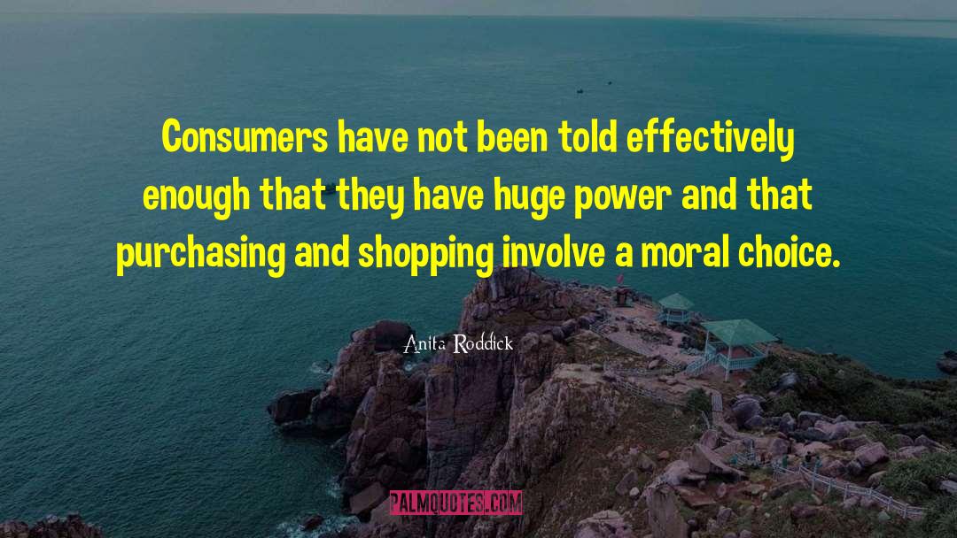 Purchasing Power quotes by Anita Roddick