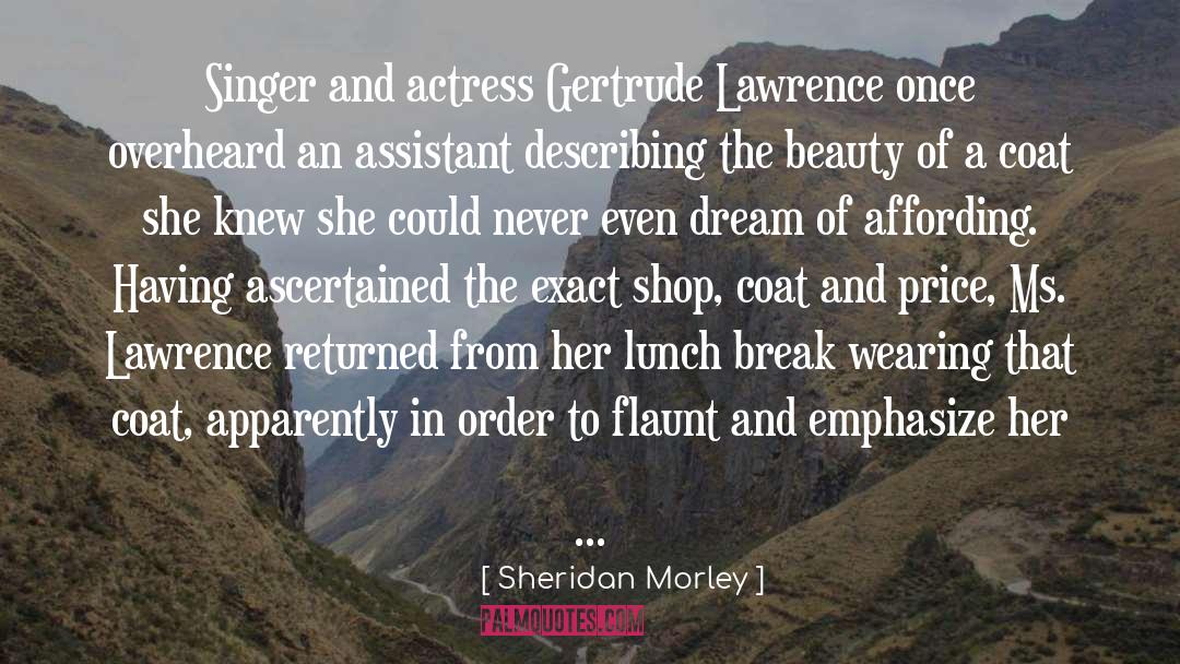 Purchasing quotes by Sheridan Morley