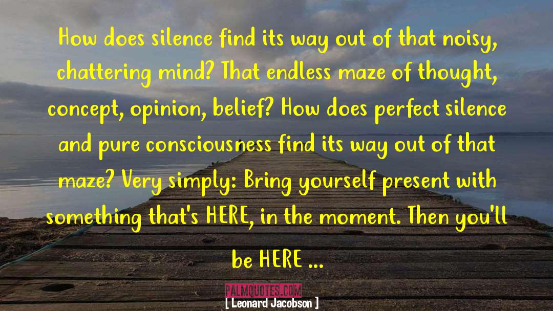 Pure Consciousness quotes by Leonard Jacobson