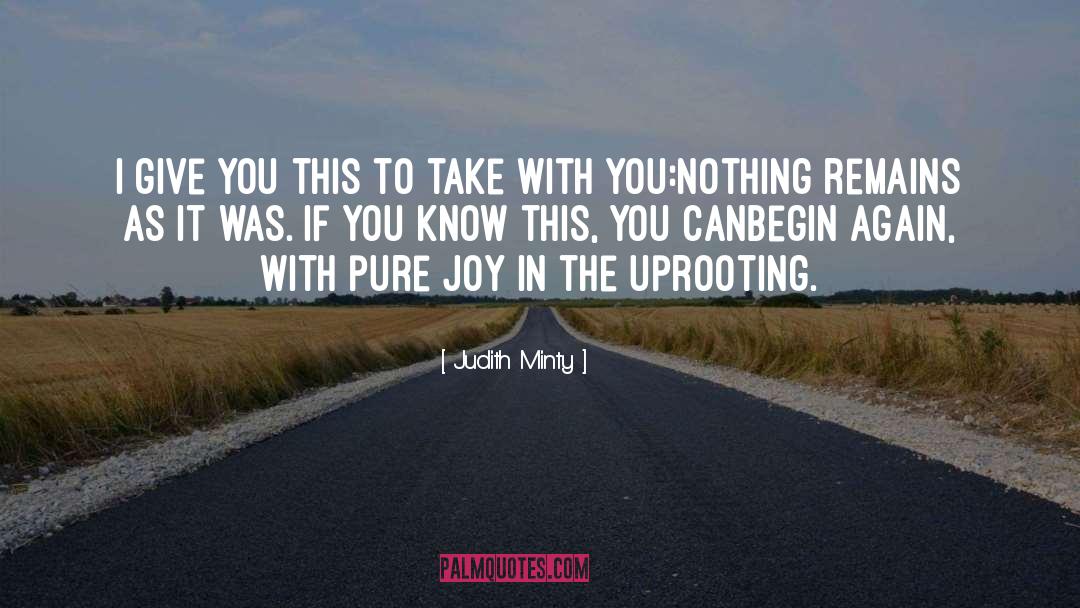 Pure Joy quotes by Judith Minty