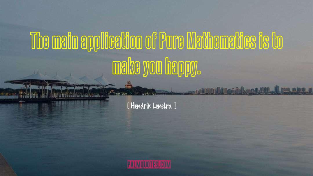 Pure Mathematics quotes by Hendrik Lenstra