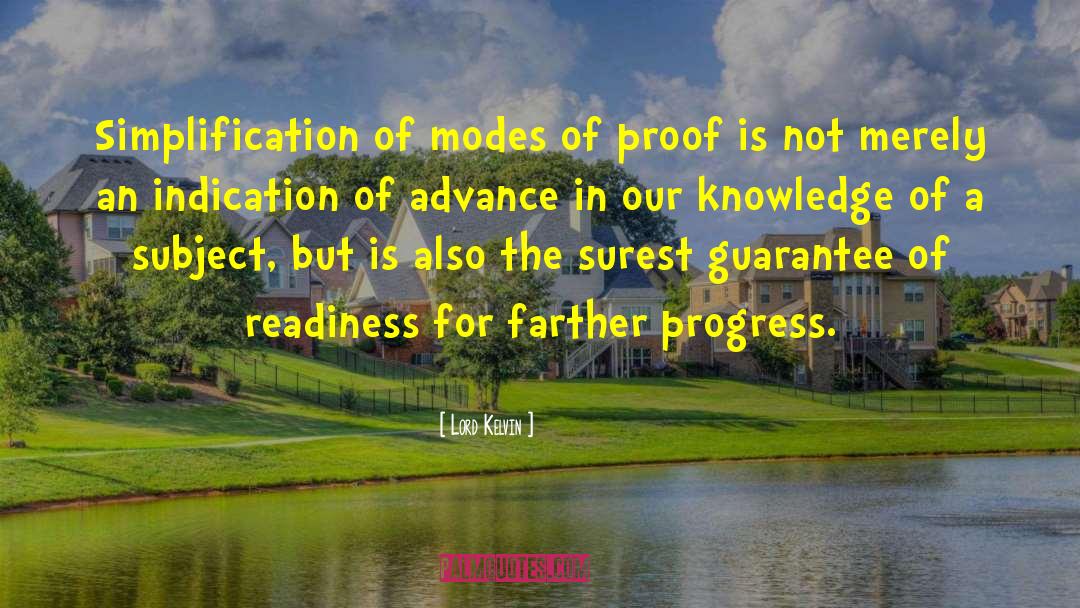 Pure Subject Of Knowledge quotes by Lord Kelvin