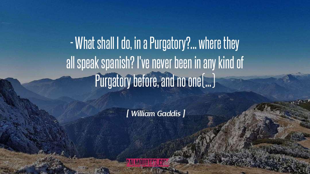 Purgatory quotes by William Gaddis