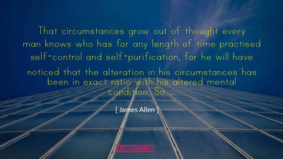 Purification quotes by James Allen