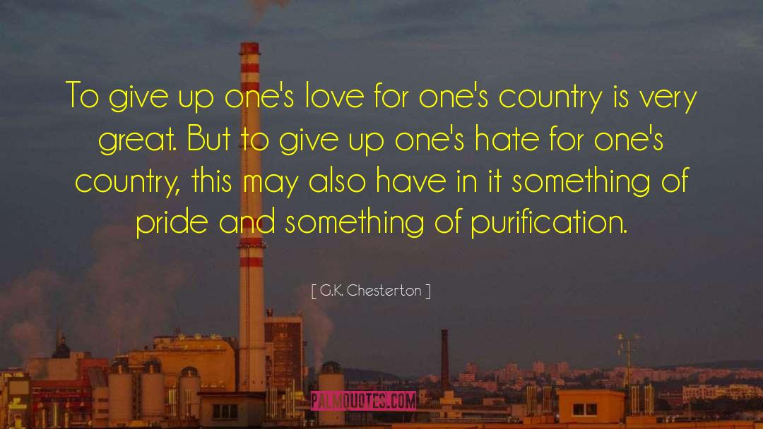 Purification quotes by G.K. Chesterton