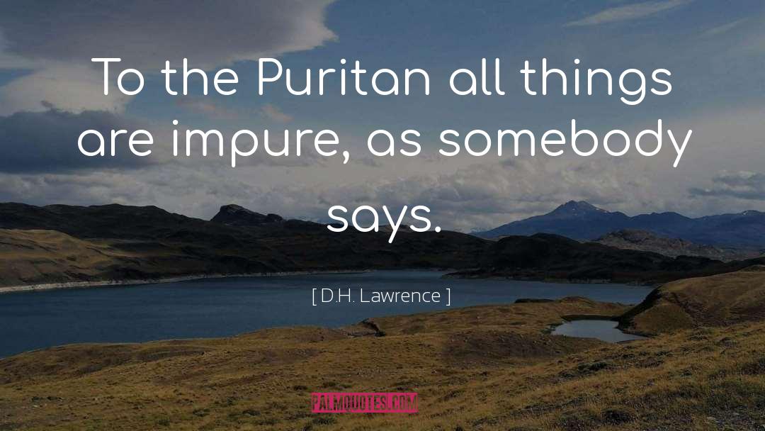Puritan quotes by D.H. Lawrence
