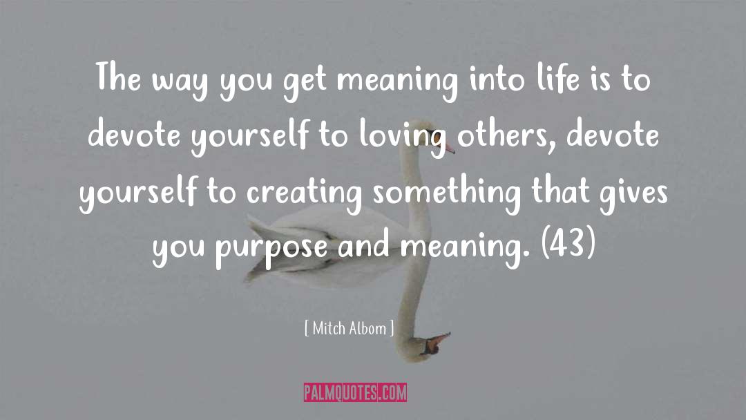 Purpose And Meaning quotes by Mitch Albom