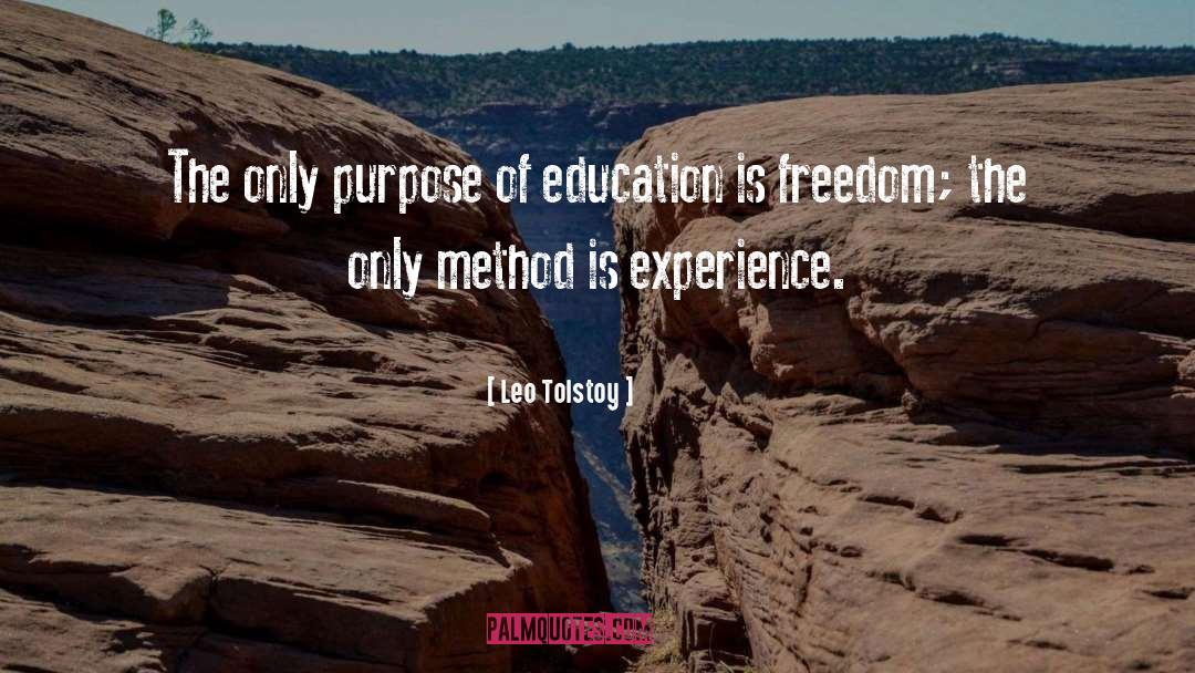 Purpose Of Education quotes by Leo Tolstoy