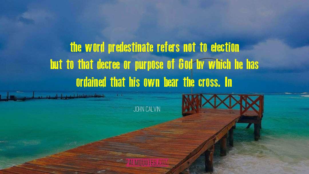 Purpose Of God quotes by John Calvin