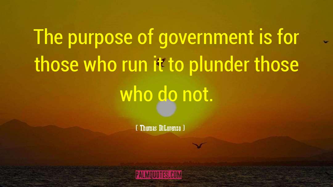 Purpose Of Government quotes by Thomas DiLorenzo