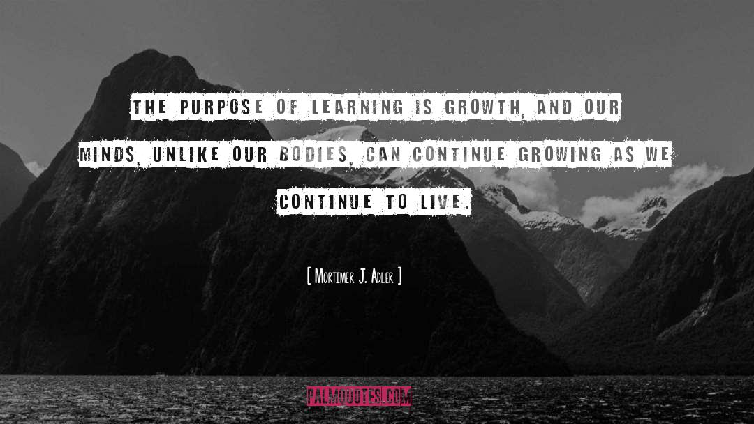 Purpose Of Learning quotes by Mortimer J. Adler