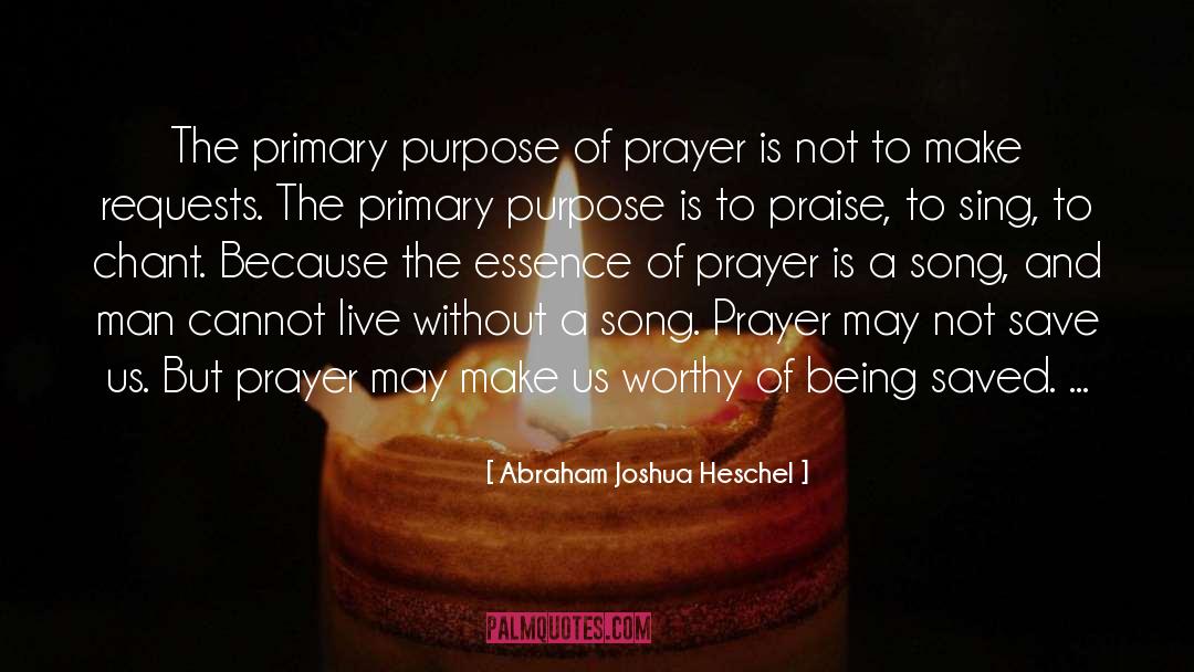 Purpose Of Prayer quotes by Abraham Joshua Heschel