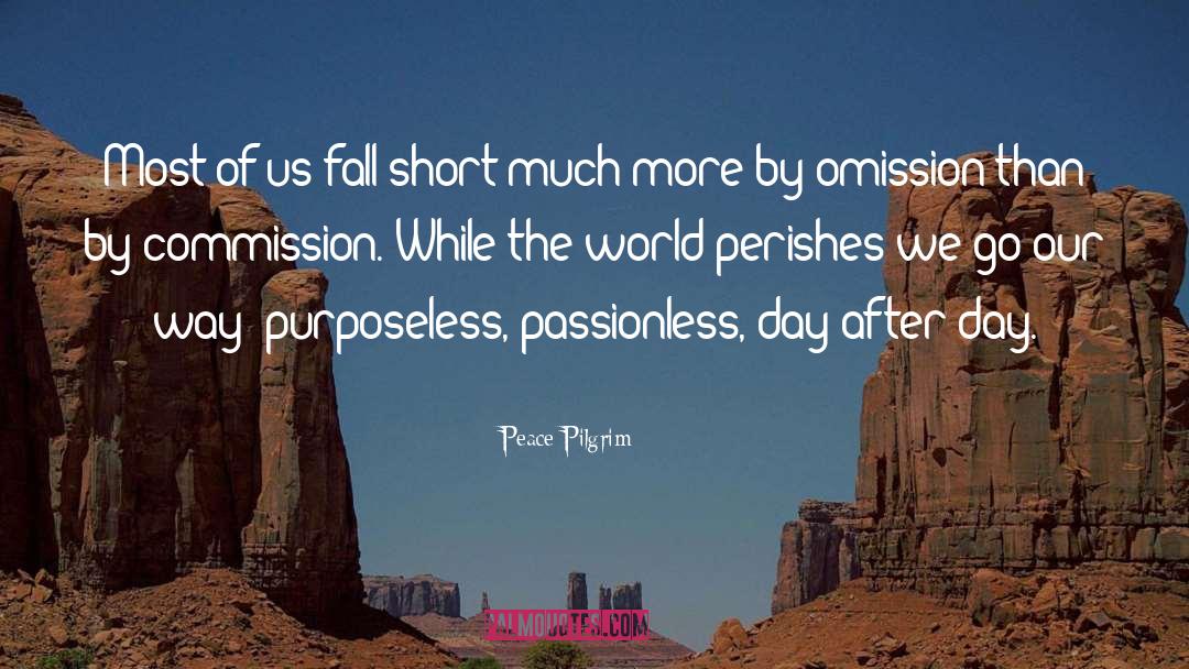 Purposeless quotes by Peace Pilgrim