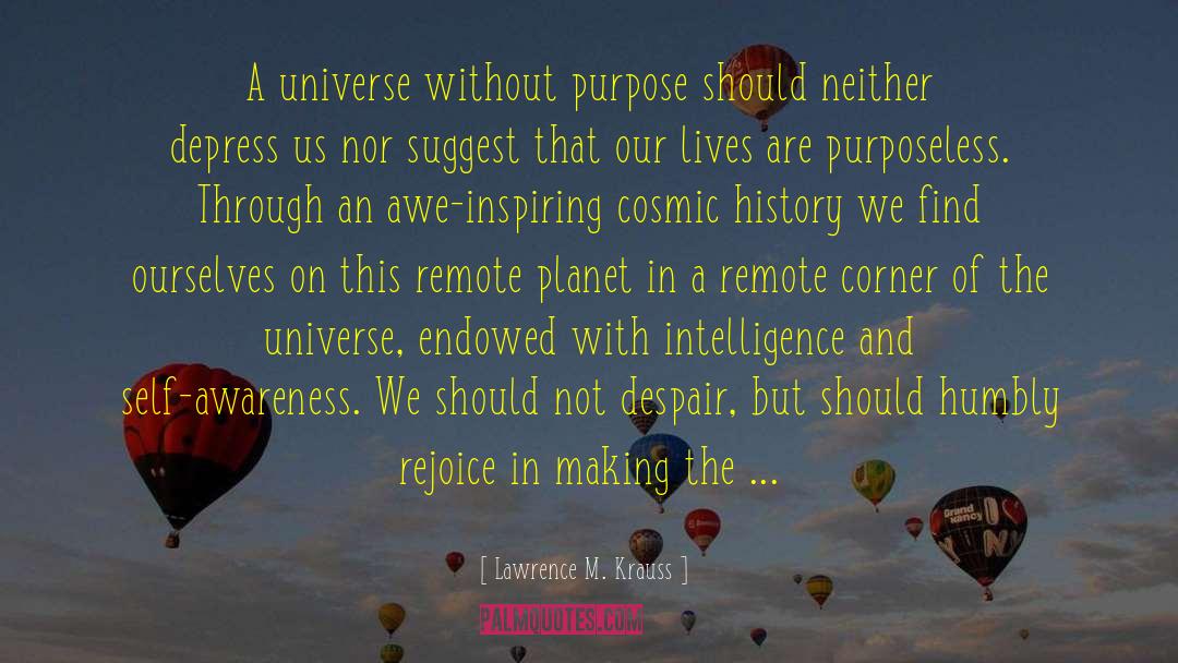 Purposeless quotes by Lawrence M. Krauss