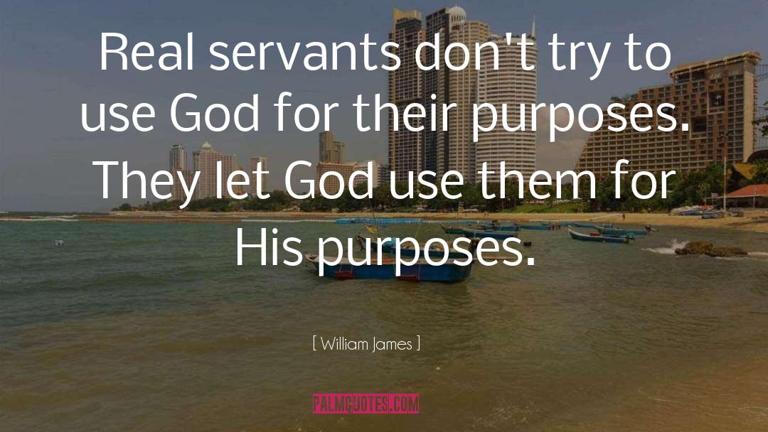 Purposes quotes by William James