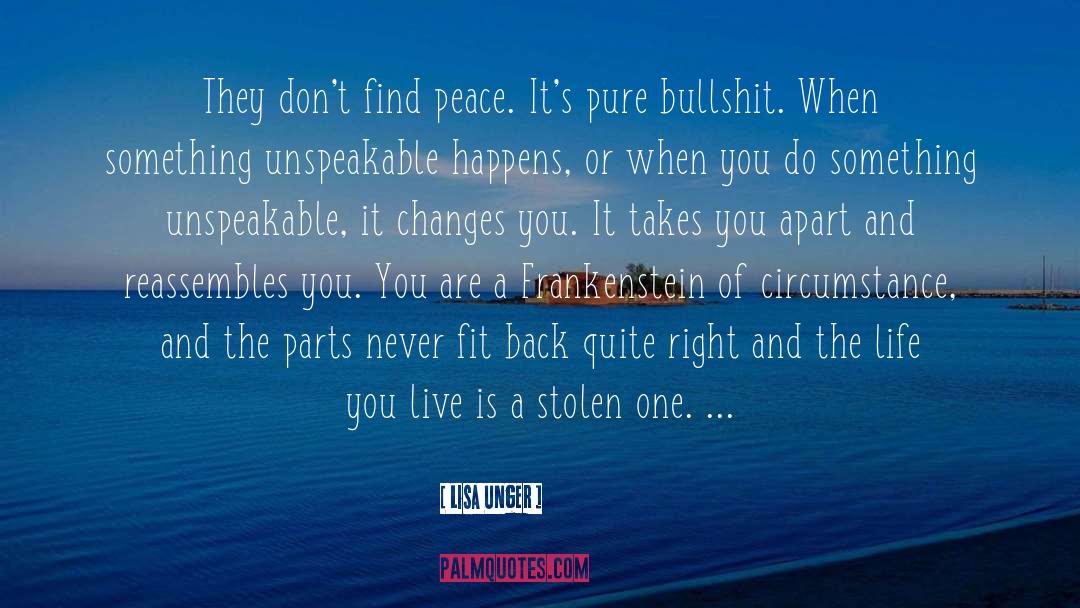 Pursue Peace quotes by Lisa Unger