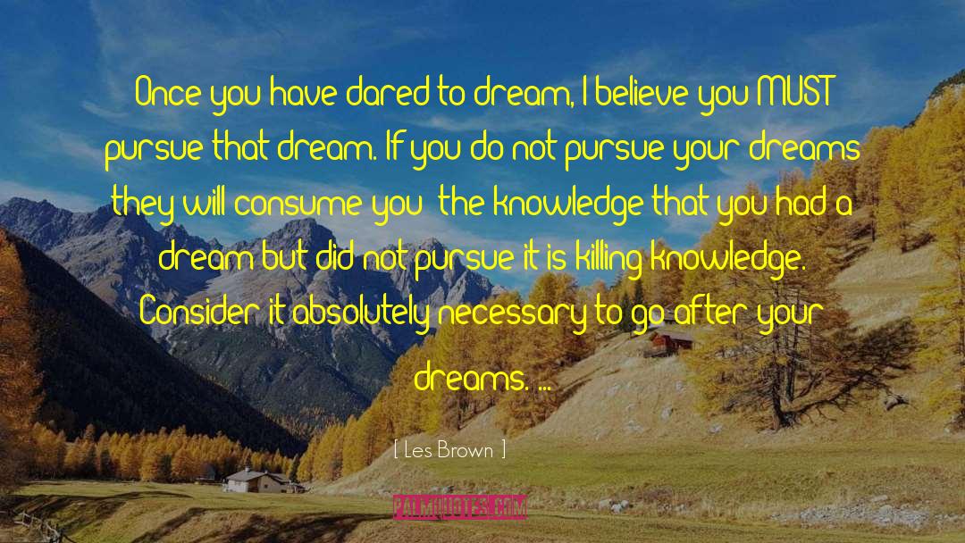 Pursue Your Dreams quotes by Les Brown