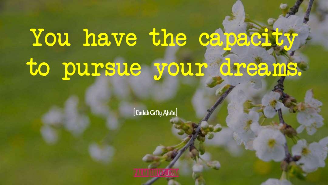 Pursue Your Dreams quotes by Lailah Gifty Akita