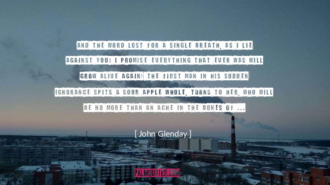 Pushing Back The Darkness quotes by John Glenday