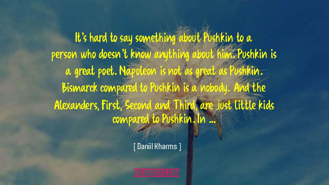 Pushkin quotes by Daniil Kharms