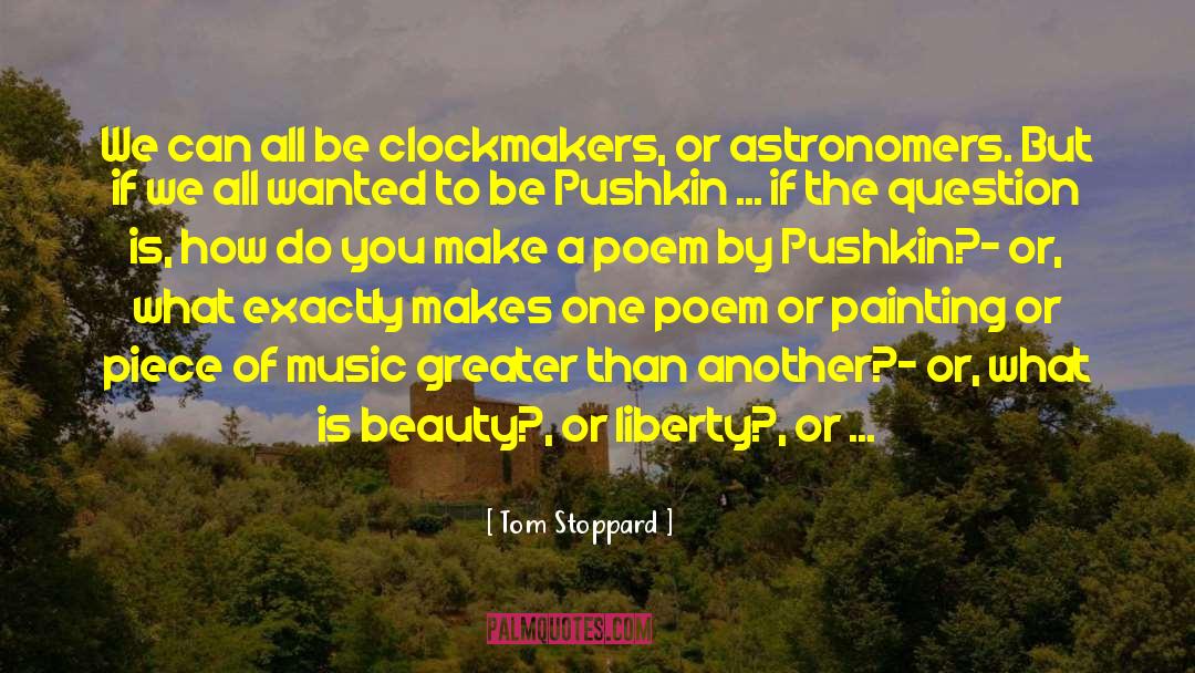 Pushkin quotes by Tom Stoppard