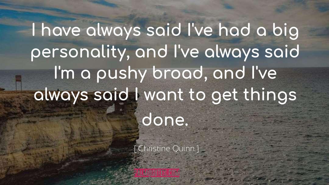 Pushy quotes by Christine Quinn