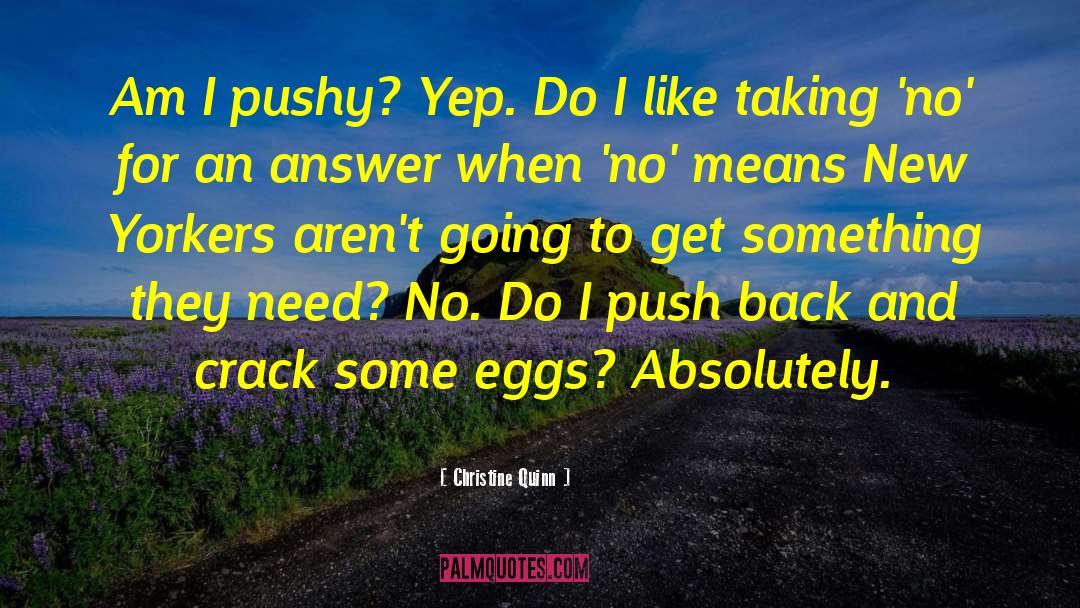 Pushy quotes by Christine Quinn