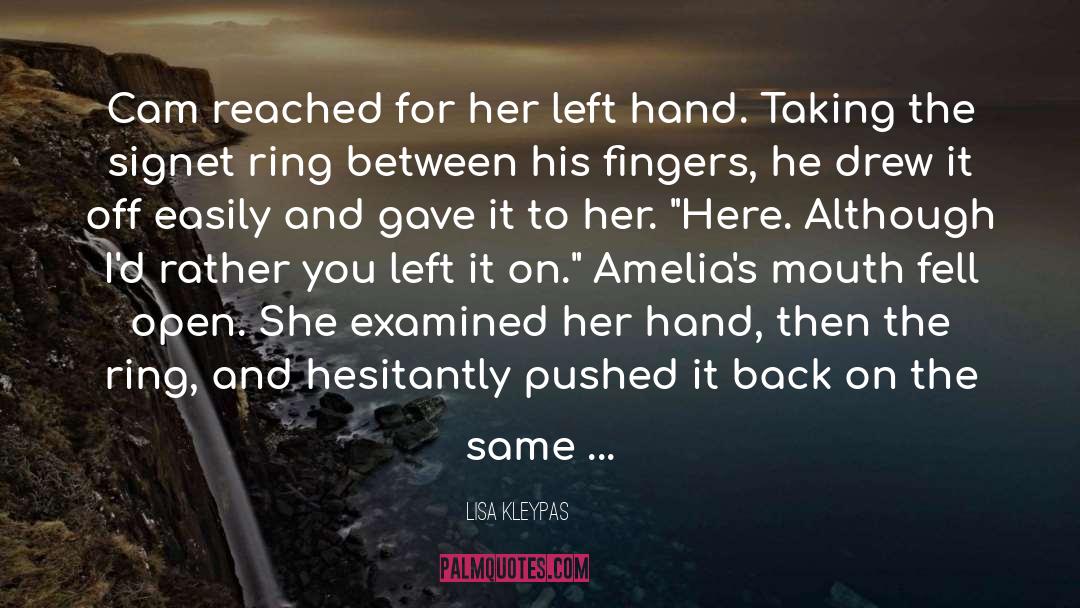 Putting A Ring On Her Finger quotes by Lisa Kleypas